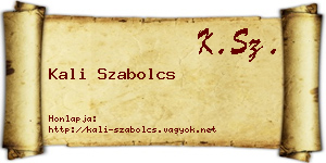Kali Szabolcs névjegykártya